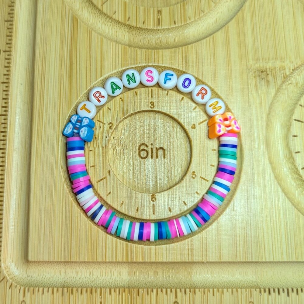 Handmade Friendship Bracelet - "Transform" - 6" plus stretch